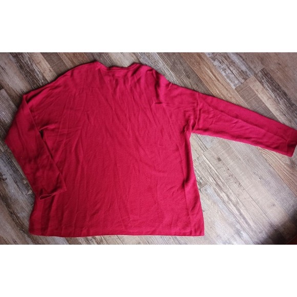 J Jill Vented Hem Sweater Tunic XL Tall Classic Red - Picture 2 of 5